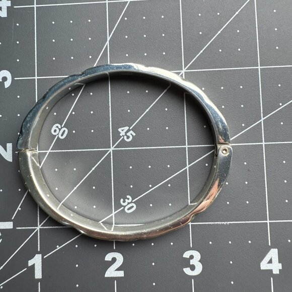 Brighton Silver-Tone Hinged Bangle Bracelet Inspirational Engraved Message With - Picture 9 of 9